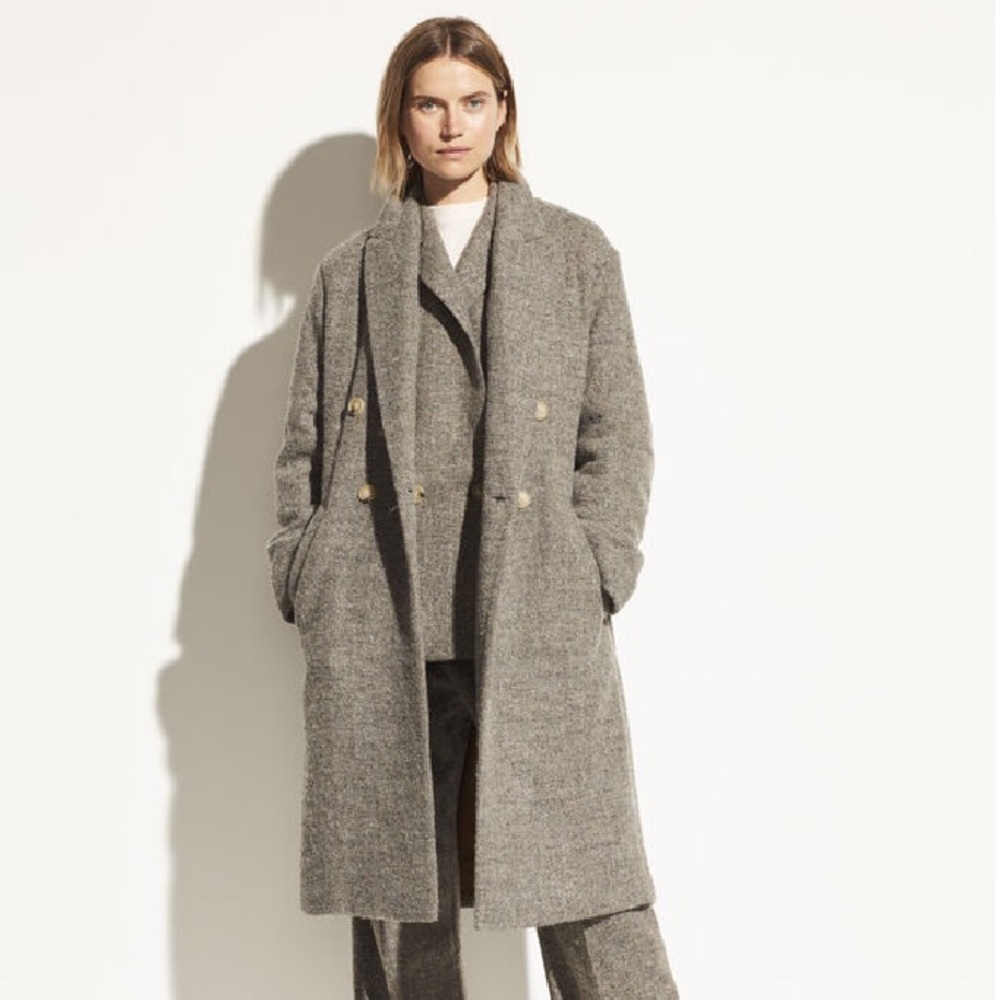 Vince Pebble Texture Wool Coat